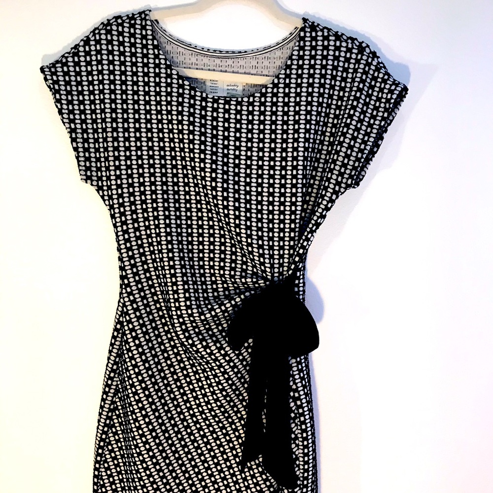 Anthropologie black and white patterned dress